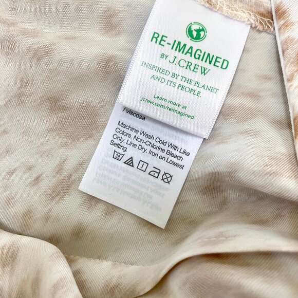 J. Crew NWT Drapey Cupro Flared Skirt in Speckled Animal Print, Small - Picture 8 of 10